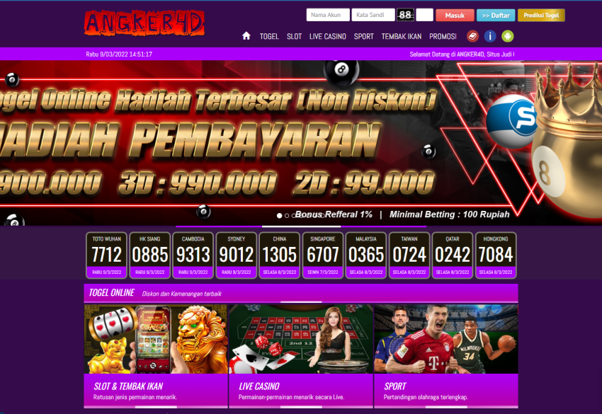 Situs Togel Online Terbaik Indonesia Angker4D